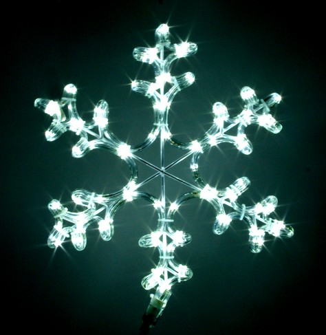 Светящаяся "Снежинка" белая, 35 см IL-SN1305W